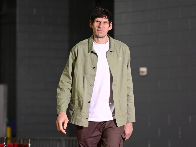 HOUSTON, TX - JANUARY 20: Boban Marjanovic #51 of the Houston Rockets arrives to the arena before the game against the Utah Jazz on January 20, 2024 at the Toyota Center in Houston, Texas. NOTE TO USER: User expressly acknowledges and agrees that, by downloading and or using this photograph, User is consenting to the terms and conditions of the Getty Images License Agreement. Mandatory Copyright Notice: Copyright 2024 NBAE (Photo by Logan Riely/NBAE via Getty Images)