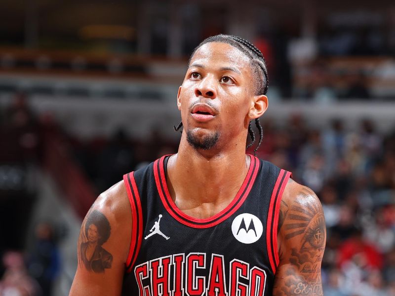 CHICAGO, IL - NOVEMBER 22: Dalen Terry #25 of the Chicago Bulls prepares to shoot a free throw during the game against the Atlanta Hawks during the Emirates NBA Cup game on November 22, 2024 at United Center in Chicago, Illinois. NOTE TO USER: User expressly acknowledges and agrees that, by downloading and or using this photograph, User is consenting to the terms and conditions of the Getty Images License Agreement. Mandatory Copyright Notice: Copyright 2024 NBAE (Photo by Jeff Haynes/NBAE via Getty Images)