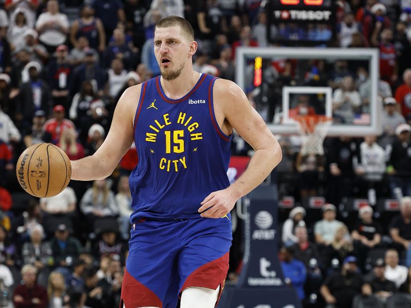 INGLEWOOD, CALIFORNIA - DECEMBER 01:  Nikola Jokic #15 of the Denver Nuggets in the second half at Intuit Dome on December 01, 2024 in Inglewood, California.  NOTE TO USER: User expressly acknowledges and agrees that, by downloading and or using this photograph, User is consenting to the terms and conditions of the Getty Images License Agreement. (Photo by Ronald Martinez/Getty Images)