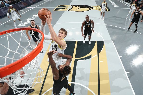 MEMPHIS, TN - NOVEMBER 10: Lauri Markkanen #23 of the Utah Jazz shoots the ball during the game against the Memphis Grizzlies during the In-Season Tournament on November 10, 2023 at FedExForum in Memphis, Tennessee. NOTE TO USER: User expressly acknowledges and agrees that, by downloading and or using this photograph, User is consenting to the terms and conditions of the Getty Images License Agreement. Mandatory Copyright Notice: Copyright 2023 NBAE (Photo by Joe Murphy/NBAE via Getty Images)