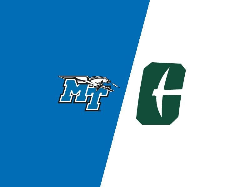 Middle Tennessee Blue Raiders Clash with Charlotte 49ers at Johnny Red Floyd Stadium in Football...