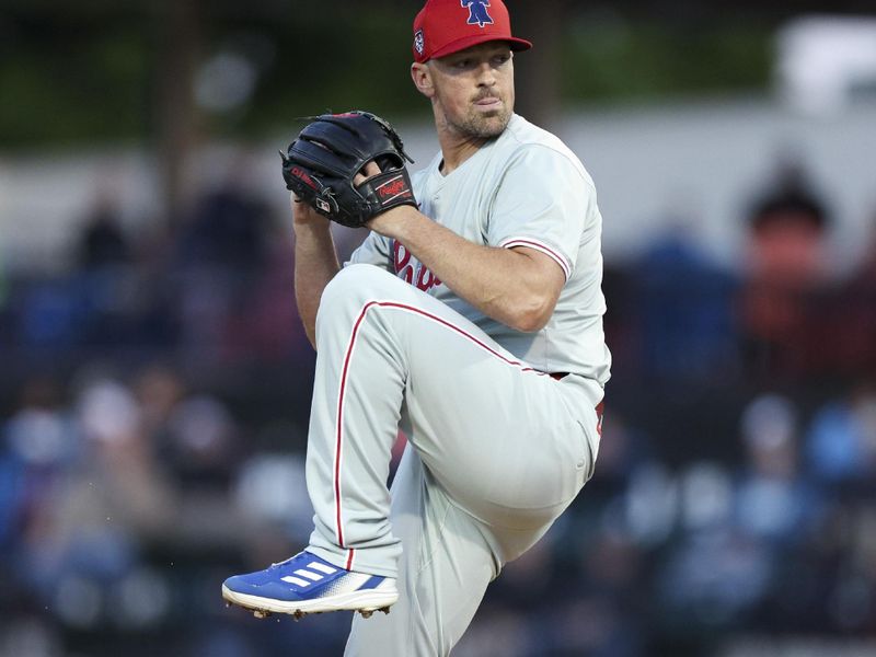 Mar 19, 2024; Lakeland, Florida, USA;  Philadelphia Phillies Andrew Bellatti (64) throws a pitch against the Detroit Tigers in the seventh inning at Publix Field at Joker Marchant Stadium. Mandatory Credit: Nathan Ray Seebeck-USA TODAY Sports