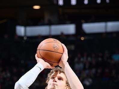 SAN ANTONIO, TX - DECEMBER 26: Lauri Markkanen #23 of the Utah Jazz shoots a free throw during the game against the San Antonio Spurs on December 26, 2023 at the Frost Bank Center in San Antonio, Texas. NOTE TO USER: User expressly acknowledges and agrees that, by downloading and or using this photograph, user is consenting to the terms and conditions of the Getty Images License Agreement. Mandatory Copyright Notice: Copyright 2023 NBAE (Photos by Michael Gonzales/NBAE via Getty Images)