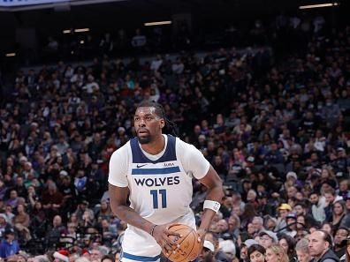 SACRAMENTO, CA - DECEMBER 23: Naz Reid #11 of the Minnesota Timberwolves handles the ball during the game against the Sacramento Kings on December 23, 2023 at Golden 1 Center in Sacramento, California. NOTE TO USER: User expressly acknowledges and agrees that, by downloading and or using this Photograph, user is consenting to the terms and conditions of the Getty Images License Agreement. Mandatory Copyright Notice: Copyright 2023 NBAE (Photo by Rocky Widner/NBAE via Getty Images)