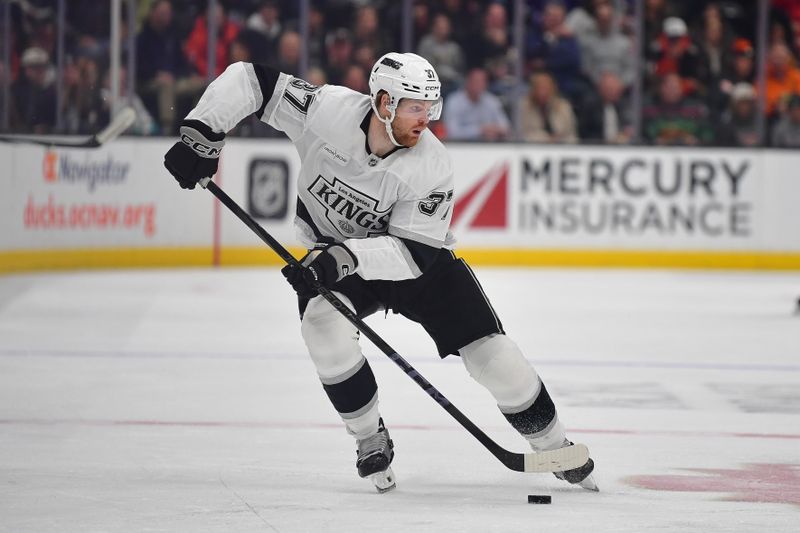 Nov 29, 2024; Anaheim, California, USA; during the third period at Honda Center. Mandatory Credit: Gary A. Vasquez-Imagn Images