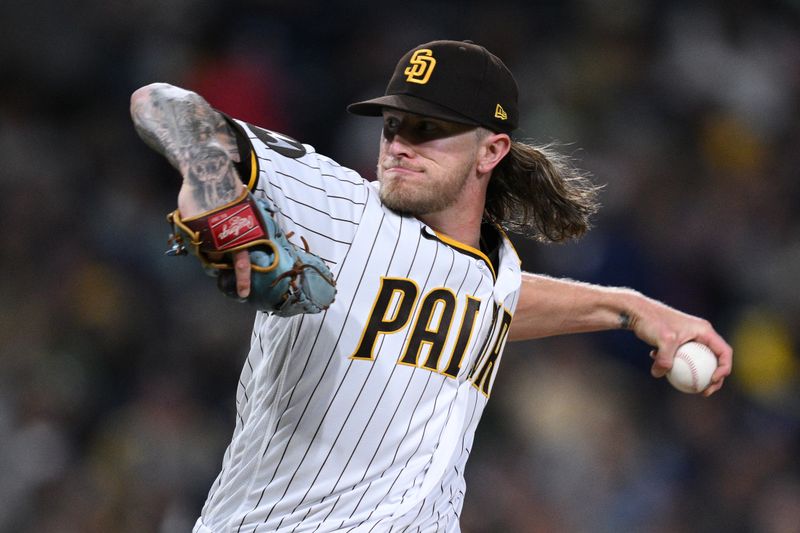 Jul 8, 2023; San Diego, California, USA; San Diego Padres relief pitcher Josh Hader (71) throws a pitch against the New York Mets during the ninth inning at Petco Park. Mandatory Credit: Orlando Ramirez-USA TODAY Sports