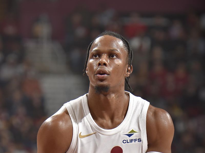 CLEVELAND, OH - NOVEMBER 9: Isaac Okoro #35 of the Cleveland Cavaliers prepares to shoot a free throw during the game against the Brooklyn Nets on November 9, 2024 at Rocket Mortgage FieldHouse in Cleveland, Ohio. NOTE TO USER: User expressly acknowledges and agrees that, by downloading and/or using this Photograph, user is consenting to the terms and conditions of the Getty Images License Agreement. Mandatory Copyright Notice: Copyright 2024 NBAE (Photo by David Liam Kyle/NBAE via Getty Images)