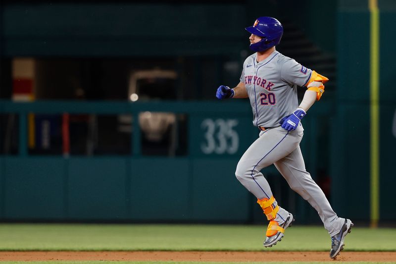 Jun 4, 2024; Washington, District of Columbia, USA; New York Mets first base Pete Alonso (20) rounds the bases after hitting a solo home run against the Washington Nationals during the ninth inning at Nationals Park. Mandatory Credit: Geoff Burke-USA TODAY Sports