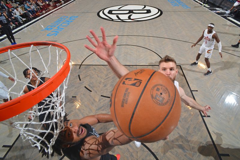 BROOKLYN, NY - FEBRUARY 8: Cam Thomas #24 of the Brooklyn Nets drives to the basket during the game against the Cleveland Cavaliers on February 8, 2024 at Barclays Center in Brooklyn, New York. NOTE TO USER: User expressly acknowledges and agrees that, by downloading and or using this Photograph, user is consenting to the terms and conditions of the Getty Images License Agreement. Mandatory Copyright Notice: Copyright 2024 NBAE (Photo by Jesse D. Garrabrant/NBAE via Getty Images)