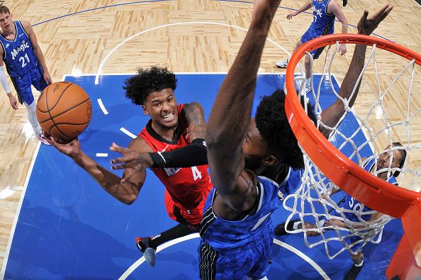 ORLANDO, FL - OCTOBER 25: Jalen Green #4 of the Houston Rockets shoots the ball during the game against the Orlando Magic on October 25, 2023 at Amway Center in Orlando, Florida. NOTE TO USER: User expressly acknowledges and agrees that, by downloading and or using this photograph, User is consenting to the terms and conditions of the Getty Images License Agreement. Mandatory Copyright Notice: Copyright 2023 NBAE (Photo by Gary Bassing/NBAE via Getty Images)