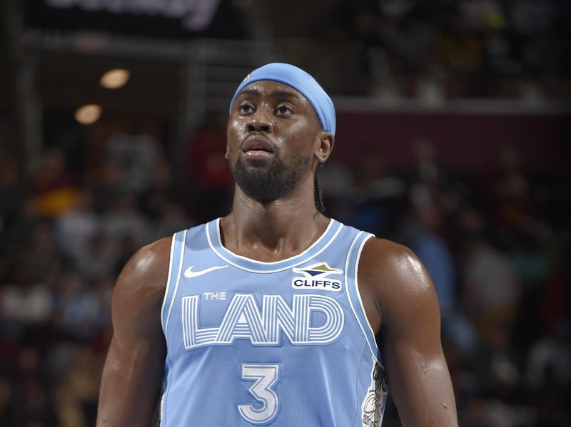 CLEVELAND, OH - JANUARY 12: Caris LeVert #3 of the Cleveland Cavaliers shoots a free throw during the game against the Indiana Pacers on January 12, 2025 at Rocket Mortgage FieldHouse in Cleveland, Ohio. NOTE TO USER: User expressly acknowledges and agrees that, by downloading and/or using this Photograph, user is consenting to the terms and conditions of the Getty Images License Agreement. Mandatory Copyright Notice: Copyright 2025 NBAE (Photo by David Liam Kyle/NBAE via Getty Images)