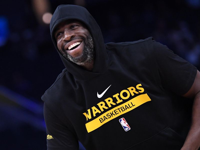 SAN FRANCISCO, CA - NOVEMBER 27: Draymond Green #23 of the Golden State Warriors warms up before the game against the Oklahoma City Thunder on November 27, 2024 at Chase Center in San Francisco, California. NOTE TO USER: User expressly acknowledges and agrees that, by downloading and or using this photograph, user is consenting to the terms and conditions of Getty Images License Agreement. Mandatory Copyright Notice: Copyright 2024 NBAE (Photo by Noah Graham/NBAE via Getty Images)