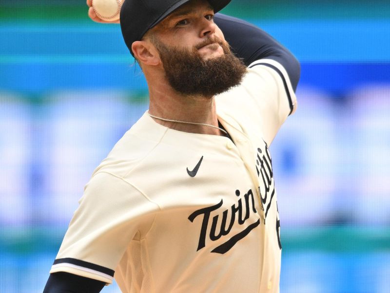 Aug 20, 2023; Minneapolis, Minnesota, USA; Minnesota Twins starting pitcher Dallas Keuchel (60) throws a pitch against the Pittsburgh Pirates during the third inning at Target Field. Mandatory Credit: Jeffrey Becker-USA TODAY Sports