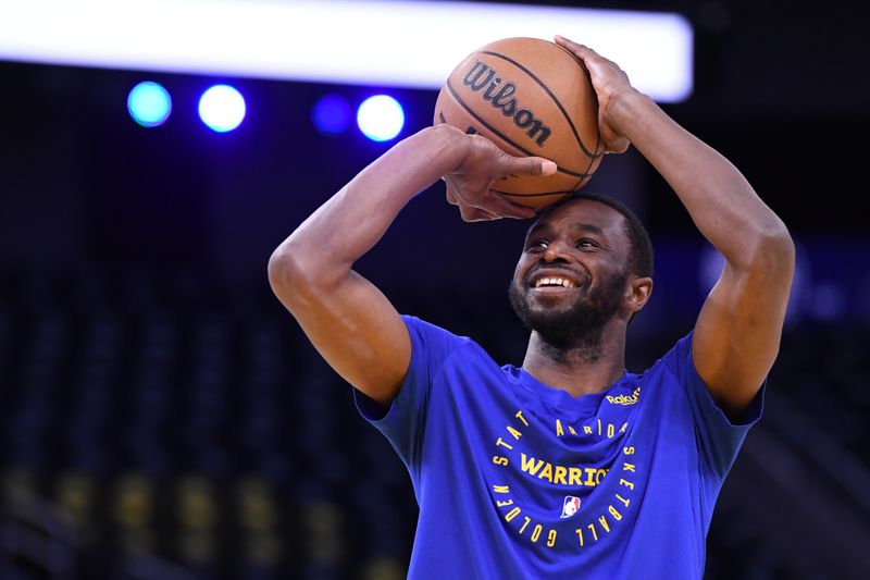 SAN FRANCISCO, CA - OCTOBER 27: Andrew Wiggins #22 of the Golden State Warriors warms up before the game against the LA Clippers on October 27, 2024 at Chase Center in San Francisco, California. NOTE TO USER: User expressly acknowledges and agrees that, by downloading and or using this photograph, user is consenting to the terms and conditions of Getty Images License Agreement. Mandatory Copyright Notice: Copyright 2024 NBAE (Photo by Noah Graham/NBAE via Getty Images)