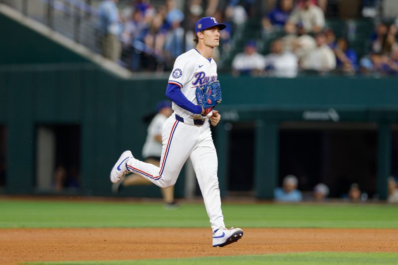 May 1, 2024; Arlington, Texas, USA; Texas Rangers pitcher Jacob Latz (67) comes on to pitch during the eighth inning against the Washington Nationals at Globe Life Field. Mandatory Credit: Andrew Dieb-USA TODAY Sports