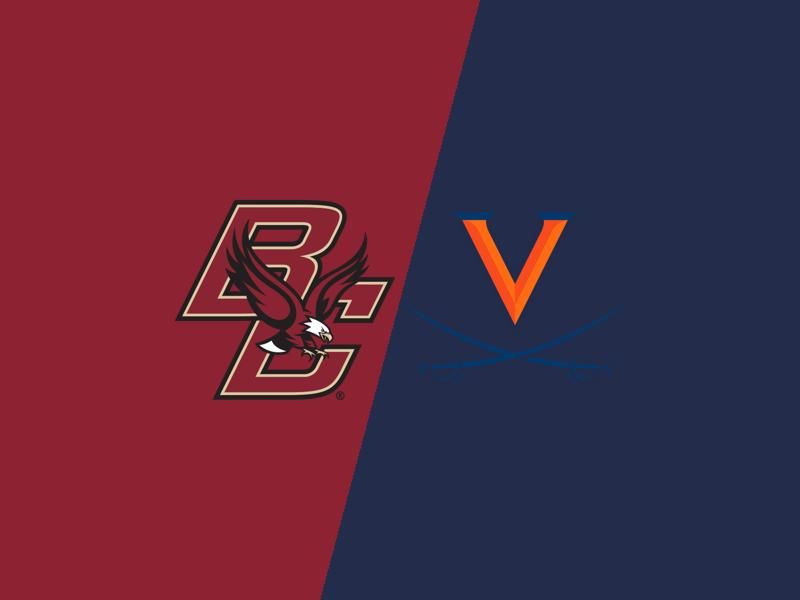 Boston College Eagles Clash with Virginia Cavaliers at Silvio O. Conte Forum in Men's Basketball...