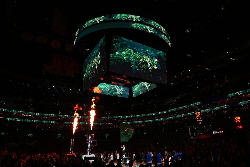 BOSTON, MA - JUNE 17:  An overall view of TD Garden before the game between the Dallas Mavericks and the Boston Celtics during Game 5 of the 2024 NBA Finals on June 17, 2024 at the TD Garden in Boston, Massachusetts. NOTE TO USER: User expressly acknowledges and agrees that, by downloading and or using this photograph, User is consenting to the terms and conditions of the Getty Images License Agreement. Mandatory Copyright Notice: Copyright 2024 NBAE  (Photo by Garrett Ellwood/NBAE via Getty Images)