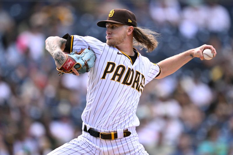 Sep 20, 2023; San Diego, California, USA; San Diego Padres relief pitcher Josh Hader (71) throws a pitch against the Colorado Rockies during the ninth inning at Petco Park. Mandatory Credit: Orlando Ramirez-USA TODAY Sports