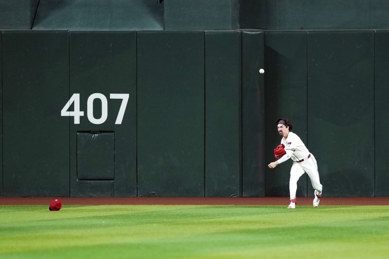 Jun 13, 2024; Phoenix, Arizona, USA; Arizona Diamondbacks outfielder Corbin Carroll (7) throws in a ball against the Los Angeles Angels during the sixth inning at Chase Field. Mandatory Credit: Joe Camporeale-USA TODAY Sports