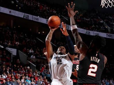 PORTLAND, OR - NOVEMBER 3: Xavier Tillman #2 of the Memphis Grizzlies shoots the ball during the In-Season Tournament against the Portland Trail Blazers on November 3, 2023 at the Moda Center Arena in Portland, Oregon. NOTE TO USER: User expressly acknowledges and agrees that, by downloading and or using this photograph, user is consenting to the terms and conditions of the Getty Images License Agreement. Mandatory Copyright Notice: Copyright 2023 NBAE (Photo by Cameron Browne/NBAE via Getty Images)