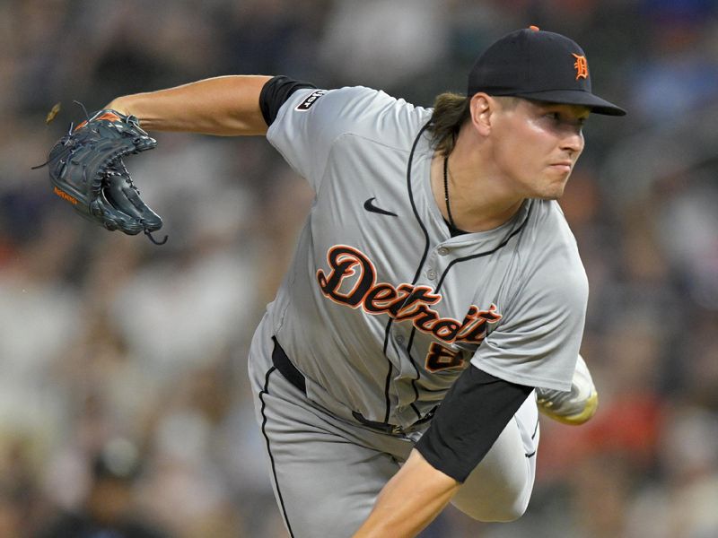 Jul 3, 2024; Minneapolis, Minnesota, USA;  Detroit Tigers relief pitcher Tyler Holton (87) delivers a pitch against the Minnesota Twins during the ninth inning at Target Field. Mandatory Credit: Nick Wosika-USA TODAY Sports