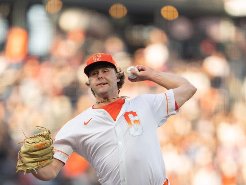 May 28, 2024; San Francisco, California, USA;  San Francisco Giants pitcher Erik Miller (68) pitches during the first inning against the Philadelphia Phillies at Oracle Park. Mandatory Credit: Stan Szeto-USA TODAY Sports