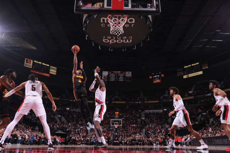 PORTLAND, OR - MARCH 13:  Trent Forrest #2 of the Atlanta Hawks goes to the basket during the game on March 13, 2024 at the Moda Center Arena in Portland, Oregon. NOTE TO USER: User expressly acknowledges and agrees that, by downloading and or using this photograph, user is consenting to the terms and conditions of the Getty Images License Agreement. Mandatory Copyright Notice: Copyright 2024 NBAE (Photo by Cameron Browne/NBAE via Getty Images)