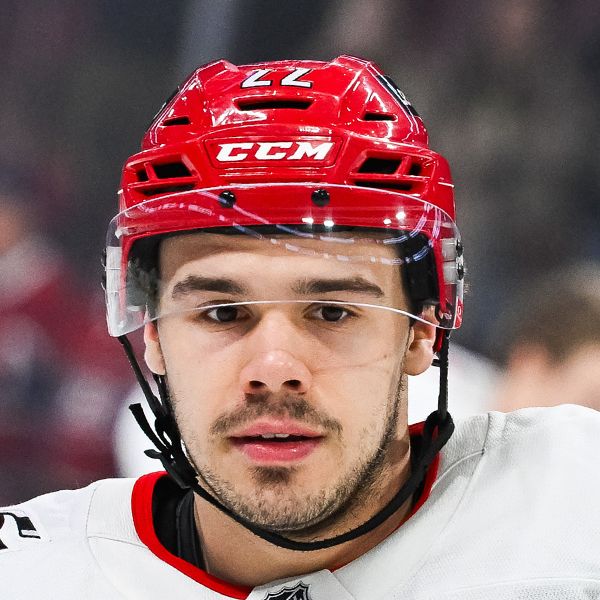 NHL Carolina Hurricanes center Logan Stankoven