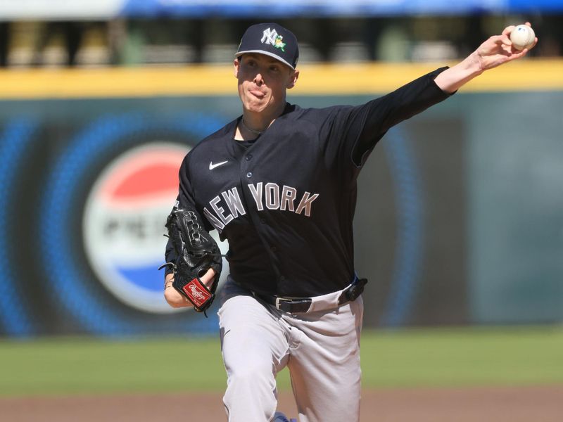 Feb 23, 2026; Bradenton, Florida, USA;  New York Yankees pitcher Ryan Yarbrough (33) throws a pitch during the second inning against the Pittsburgh Pirates at LECOM Park. Mandatory Credit: Kim Klement Neitzel-Imagn Images
