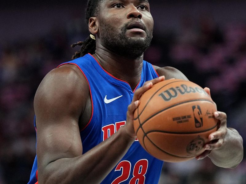 DALLAS, TX - OCTOBER 20: Isaiah Stewart #28 of the Detroit Pistons prepares to shoot a free throw against the Dallas Mavericks on October 20, 2023 at the American Airlines Center in Dallas, Texas. NOTE TO USER: User expressly acknowledges and agrees that, by downloading and or using this photograph, User is consenting to the terms and conditions of the Getty Images License Agreement. Mandatory Copyright Notice: Copyright 2023 NBAE (Photo by Glenn James/NBAE via Getty Images)