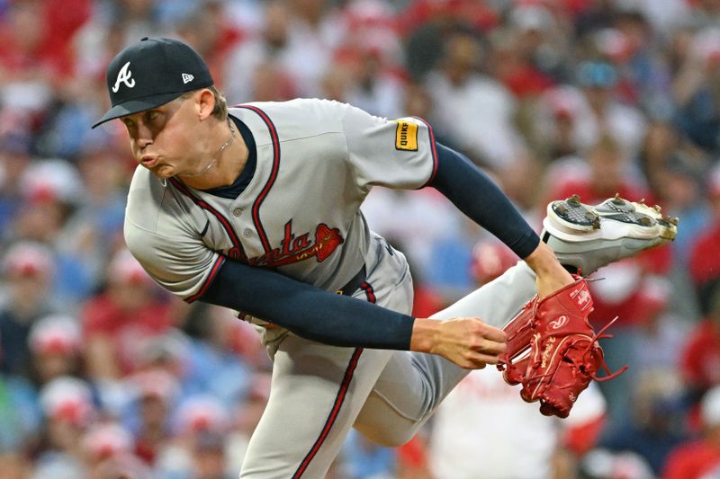 Aug 31, 2025; Philadelphia, Pennsylvania, USA; Atlanta Braves pitcher Hurston Waldrep (64) throws a pitch during the first inning against the Philadelphia Phillies at Citizens Bank Park. Mandatory Credit: Eric Hartline-Imagn Images Aug 31, 2025; Philadelphia, Pennsylvania, USA; Atlanta Braves pitcher Hurston Waldrep (64) throws a pitch during the first inning against the Philadelphia Phillies at Citizens Bank Park. Mandatory Credit: Eric Hartline-Imagn Images