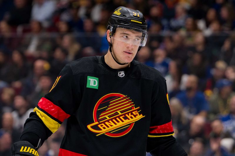 Dec 12, 2023; Vancouver, British Columbia, CAN; Vancouver Canucks defenseman Nikita Zadorov (91) during a stop in play against the Tampa Bay Lightning in the third period at Rogers Arena. Vancouver won 4-1. Mandatory Credit: Bob Frid-USA TODAY Sports