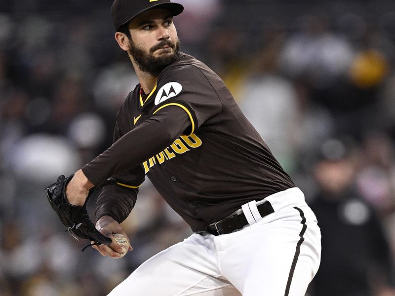 Mar 25, 2024; San Diego, California, USA; San Diego Padres starting pitcher Dylan Cease (84) throws a pitch against the Seattle Mariners during the first inning at Petco Park. Mandatory Credit: Orlando Ramirez-USA TODAY Sports