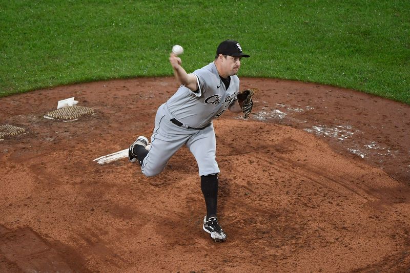 Sep 23, 2023; Boston, Massachusetts, USA;  Chicago White Sox relief pitcher Bryan Shaw (41) pitches during the ninth inning against the Boston Red Sox at Fenway Park. Mandatory Credit: Bob DeChiara-USA TODAY Sports