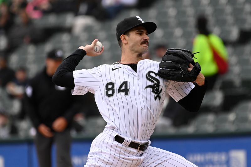 Apr 5, 2023; Chicago, Illinois, USA;  Chicago White Sox starting pitcher Dylan Cease (84) delivers during the first inning against the San Francisco Giants at Guaranteed Rate Field. Mandatory Credit: Matt Marton-USA TODAY Sports