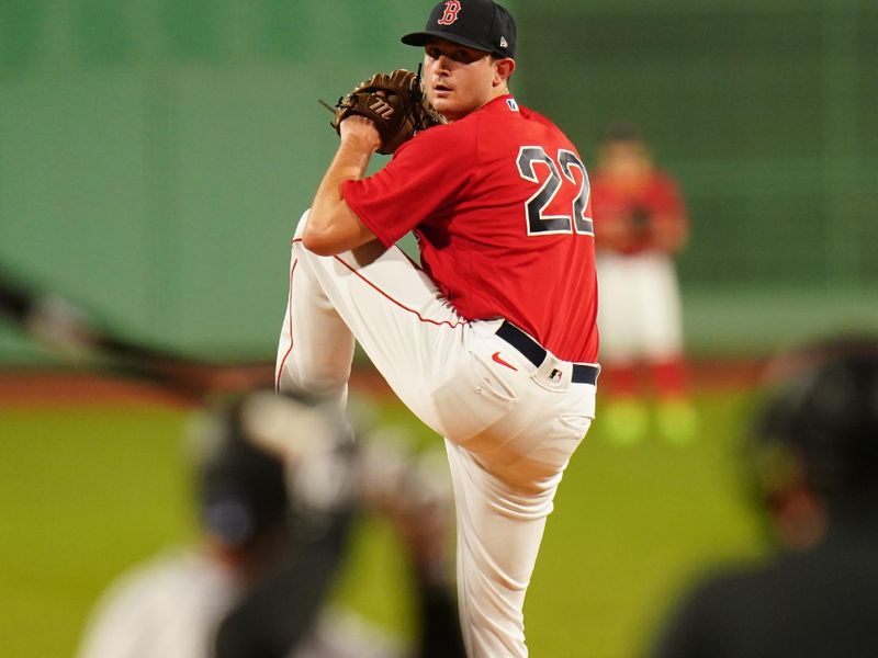 Jun 14, 2023; Boston, Massachusetts, USA; Boston Red Sox starting pitcher Garrett Whitlock (22) throws a pitch against the Colorado Rockies in the first inning at Fenway Park. Mandatory Credit: David Butler II-USA TODAY Sports