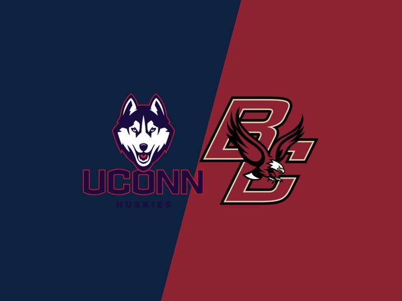 the University of Connecticut outlasts the Boston College Eagles at TD Garden on an overtime str...