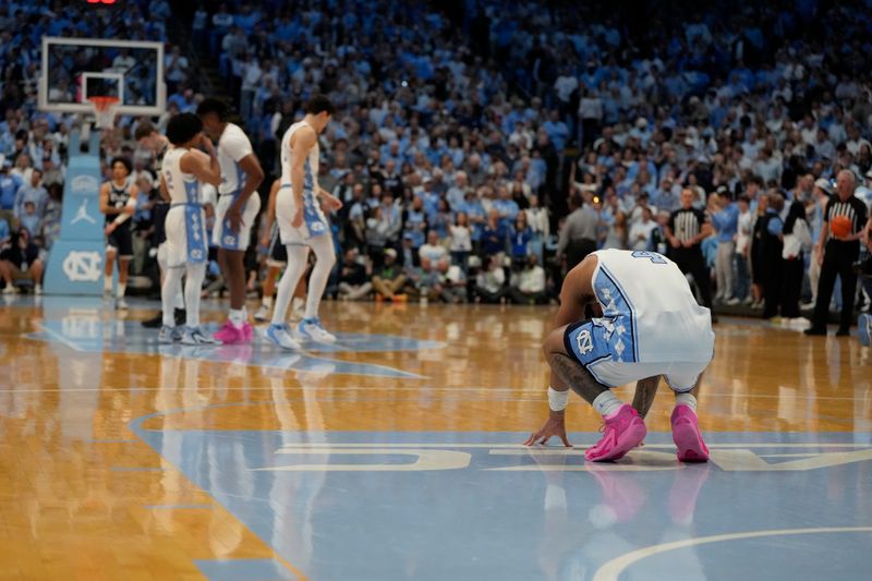 Feb 3, 2024; Chapel Hill, North Carolina, USA;  North Carolina Tar Heels guard RJ Davis (4) before the game at Dean E. Smith Center. Mandatory Credit: Bob Donnan-USA TODAY Sport