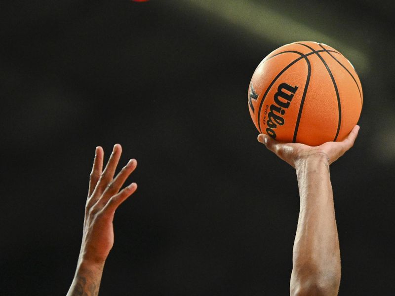 Feb 14, 2024; College Park, Maryland, USA;  Maryland Terrapins forward Julian Reese (10) shoots during the second half against the Iowa Hawkeyes at Xfinity Center. Mandatory Credit: Tommy Gilligan-USA TODAY Sports