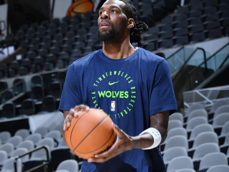 SAN ANTONIO, TX - NOVEMBER 2: Naz Reid #11 of the Minnesota Timberwolves warms up before the game against the San Antonio Spurs on November 2, 2024 at the Frost Bank Center in San Antonio, Texas. NOTE TO USER: User expressly acknowledges and agrees that, by downloading and or using this photograph, user is consenting to the terms and conditions of the Getty Images License Agreement. Mandatory Copyright Notice: Copyright 2024 NBAE (Photos by Michael Gonzales/NBAE via Getty Images)