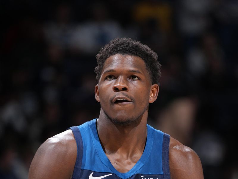 MINNEAPOLIS, MN -  FEBRUARY 2: Anthony Edwards #5 of the Minnesota Timberwolves shoots a free throw during the game against the Orlando Magic on February 2, 2024 at Target Center in Minneapolis, Minnesota. NOTE TO USER: User expressly acknowledges and agrees that, by downloading and or using this Photograph, user is consenting to the terms and conditions of the Getty Images License Agreement. Mandatory Copyright Notice: Copyright 2024 NBAE (Photo by Jordan Johnson/NBAE via Getty Images)