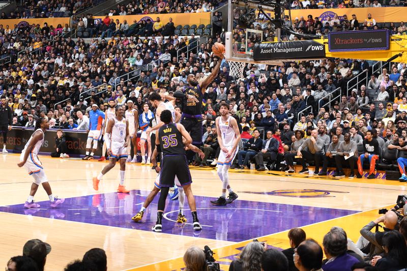 LOS ANGELES, CA - JANUARY 15:  LeBron James #23 of the Los Angeles Lakers goes to the basket during the game on January 15, 2024 at Crypto.Com Arena in Los Angeles, California. NOTE TO USER: User expressly acknowledges and agrees that, by downloading and/or using this Photograph, user is consenting to the terms and conditions of the Getty Images License Agreement. Mandatory Copyright Notice: Copyright 2024 NBAE (Photo by Andrew D. Bernstein/NBAE via Getty Images)