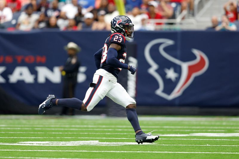 Houston Texans safety Eric Murray (23) in action during an NFL preseason football game against the Miami Dolphins, Saturday, Aug. 19, 2023, in Houston. (AP Photo/Tyler Kaufman)