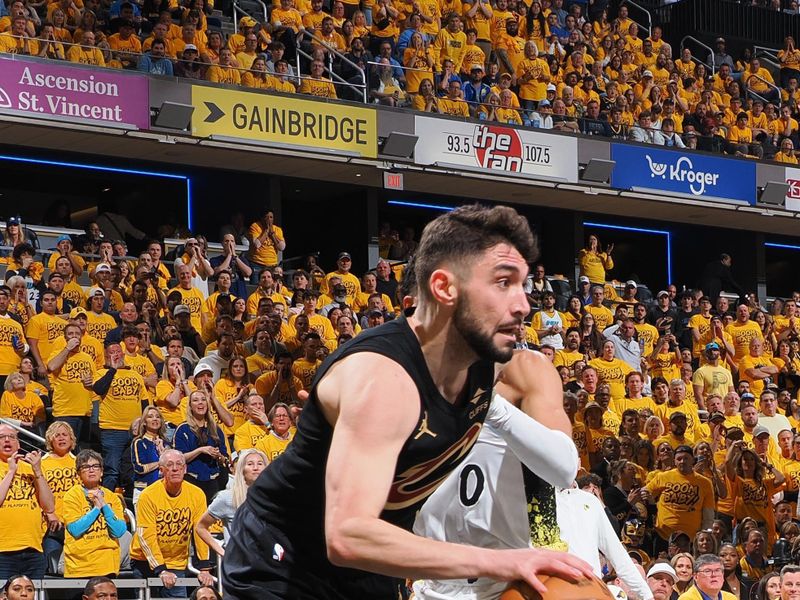 INDIANAPOLIS, IN - MAY 9: Ty Jerome #2 of the Cleveland Cavaliers drives to the basket during the game against the Indiana Pacers during Round Two Game Three of the 2025 NBA Playoffs on May 9, 2025 at Gainbridge Fieldhouse in Indianapolis, Indiana. NOTE TO USER: User expressly acknowledges and agrees that, by downloading and or using this Photograph, user is consenting to the terms and conditions of the Getty Images License Agreement. Mandatory Copyright Notice: Copyright 2025 NBAE (Photo by Ron Hoskins/NBAE via Getty Images)