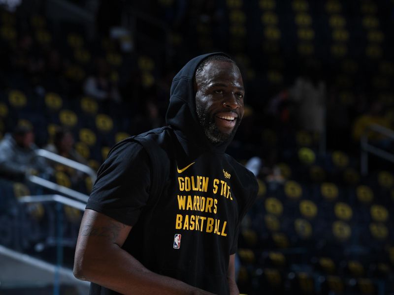 SAN FRANCISCO, CA - MARCH 7:  Draymond Green #23 of the Golden State Warriors warms up before the game against the Chicago Bulls on March 7, 2024 at Chase Center in San Francisco, California. NOTE TO USER: User expressly acknowledges and agrees that, by downloading and or using this photograph, user is consenting to the terms and conditions of Getty Images License Agreement. Mandatory Copyright Notice: Copyright 2024 NBAE (Photo by Noah Graham/NBAE via Getty Images)