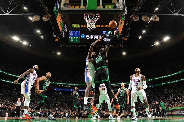 BOSTON, MA - DECEMBER 1: Neemias Queta #88 of the Boston Celtics drives to the basket during the game against the Philadelphia 76ers on December 1, 2023 at the TD Garden in Boston, Massachusetts. NOTE TO USER: User expressly acknowledges and agrees that, by downloading and or using this photograph, User is consenting to the terms and conditions of the Getty Images License Agreement. Mandatory Copyright Notice: Copyright 2023 NBAE  (Photo by Brian Babineau/NBAE via Getty Images)