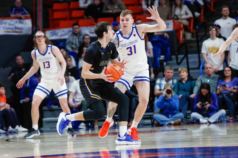 Feb 20, 2024; Boise, Idaho, USA; San Jose State Spartans guard Alvaro Cardenas (13) during the second half against the Boise State Broncos at  ExtraMile Arena. Mandatory Credit: Brian Losness-USA TODAY Sports