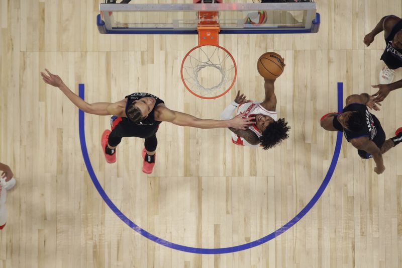 DETROIT, MI - JANUARY 12: Jalen Green #4 of the Houston Rockets drives to the basket during the game against the Detroit Pistons on January 12, 2024 at Little Caesars Arena in Detroit, Michigan. NOTE TO USER: User expressly acknowledges and agrees that, by downloading and/or using this photograph, User is consenting to the terms and conditions of the Getty Images License Agreement. Mandatory Copyright Notice: Copyright 2024 NBAE (Photo by Brian Sevald/NBAE via Getty Images)