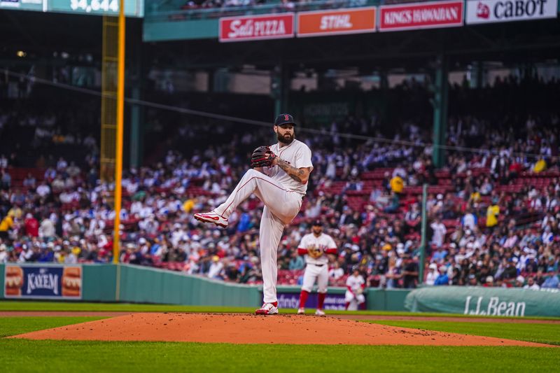 Jun 10, 2025; Boston, Massachusetts, USA; Boston Red Sox pitcher Lucas Giolito (54) throws a pitch against the Tampa Bay Rays in the first inning at Fenway Park. Mandatory Credit: David Butler II-Imagn Images