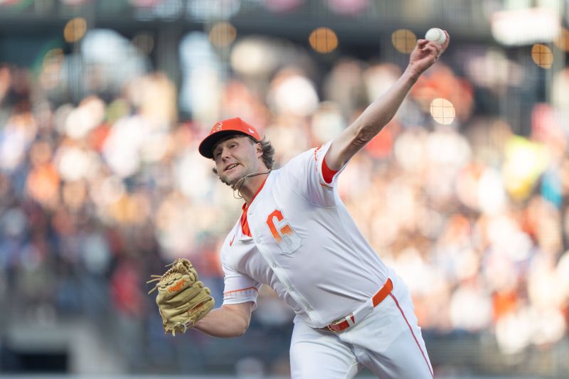 May 28, 2024; San Francisco, California, USA;  San Francisco Giants pitcher Erik Miller (68) pitches during the first inning against the Philadelphia Phillies at Oracle Park. Mandatory Credit: Stan Szeto-USA TODAY Sports